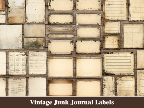 Download Vintage Labels Junk Journal Craft Kit - Craft kit Collection