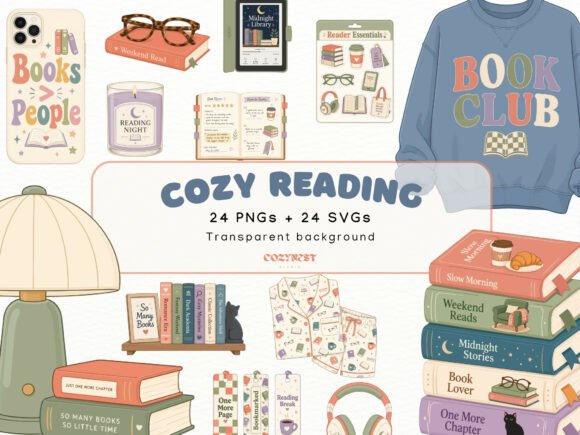 Download Cozy Reader Lifestyle Clipart Book Lover - Love Collection