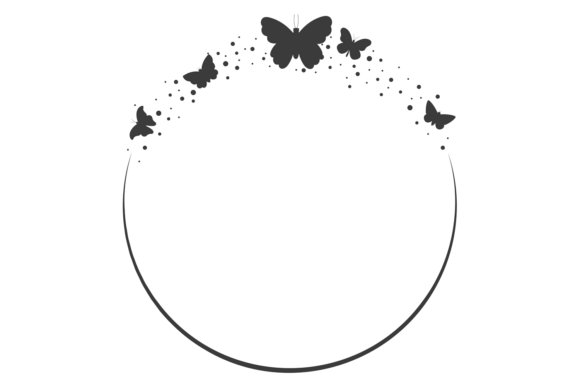 Download Decorative Round Frame with Flying Butte - Premium Bundle